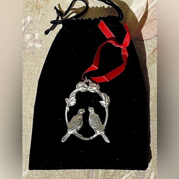 🇨🇦Pewter turtle doves ornament 🎄 - Picture 1 of 5